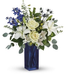 Calming Cobalt Bouquet from Gilmore's Flower Shop in East Providence, RI